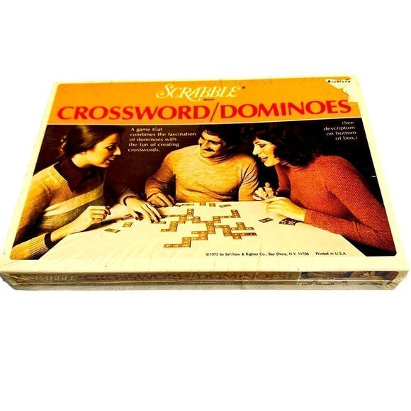 1970s Scrabble Crossword/Dominoes Word Game Still sealed NIB Vintage - Picture 3 of 7